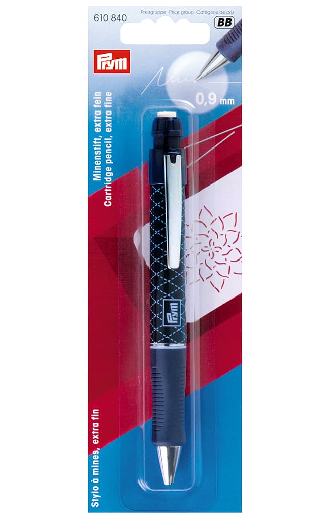 Механический карандаш с белыми грифелями 0.9мм