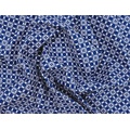 Ткань Gütermann Blooms (белый ромбовидный узор на синем) - Фото №1
