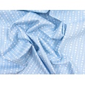 Ткань Gütermann Blooms (голубой в белый горошек) - Фото №1