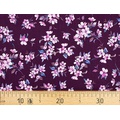 Ткань Gütermann Blooms (веточки с мелкими цветами на баклажановом) 