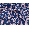 Ткань Gütermann Blooms (мелкие розовые цветочки на синем) - Фото №1