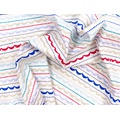 Ткань Gütermann Circus (голубой/разноцветные гирлянды на белом) - Фото №1