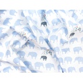 Ткань Gütermann Circus (голубые слоны на белом) - Фото №1