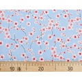 Ткань Gütermann Blooms (мелкие розовые цветочки на голубом) 