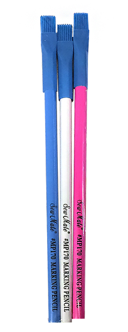 Меловые карандаши с кисточкой SewMate розовый, синий, белый (3 шт) 