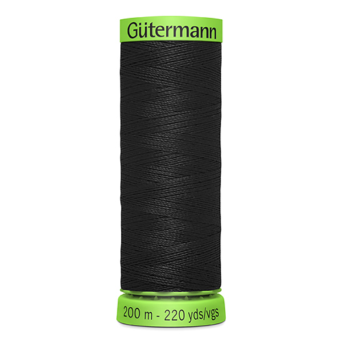 Нитки Gütermann Extra Fine №150 200м Цвет 000 (черные) 
