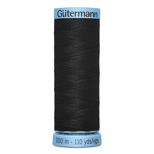 Нитки Gütermann Silk №100 100м Цвет 000 (черные) 