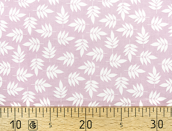 Ткань Gütermann Notting Hill (розовый с белыми листочками) 