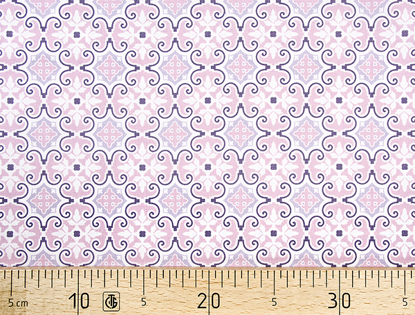 Ткань Gütermann Notting Hill (розовый/абстрактный узор) 