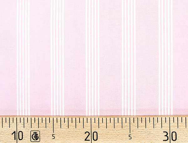 Ткань Gütermann Long Island (розовый/белые полосы) 