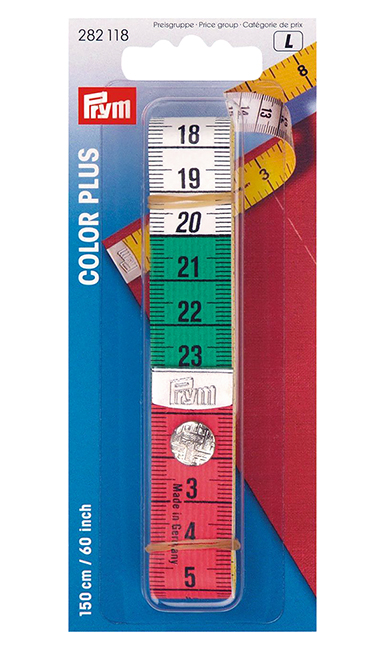 Лента измерительная  с кнопкой "Color Plus" с сантиметровой и дюймовой шкалой 1.5м 