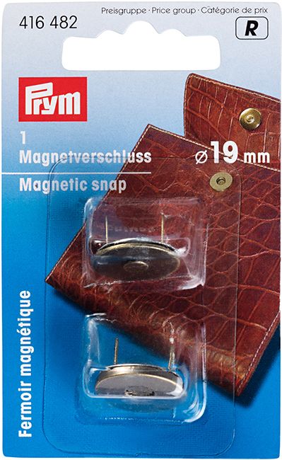 Магнитная застежка для сумок 19мм цвета состаренной латуни 