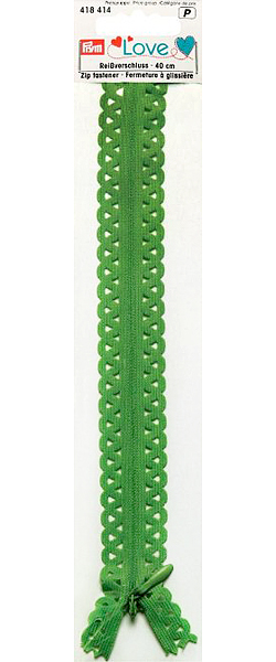 Молния Prym Love S11 декоративная потайная 40 см светло-зеленая 