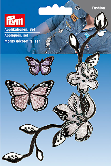 Аппликация Цветы и бабочки (3 шт) 