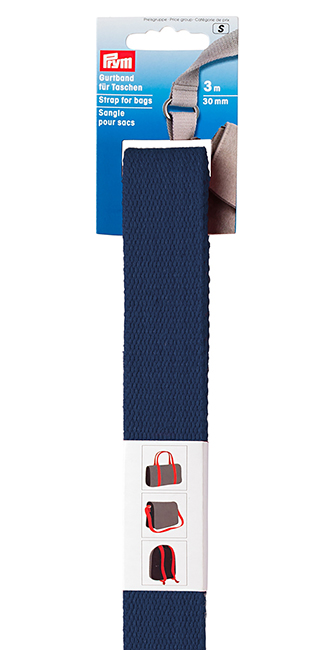Лента-ремень для сумок 30мм х 3м синяя 