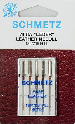Иглы для кожи №80 Schmetz 130/705H-LL 5 шт 