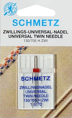 Двойная игла NM70 NE1.6 Schmetz 130/705H ZWI 1 шт 