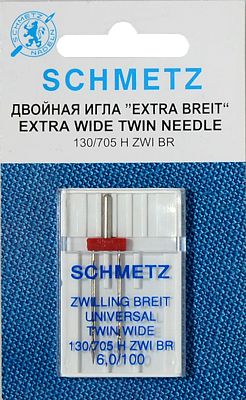 Двойная игла NM100 NE6.0 Schmetz 130/705H ZWI 1 шт 