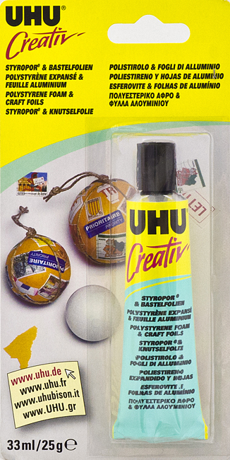 Клей UHU Creativ для пенополистерола и фольги 33 мл 