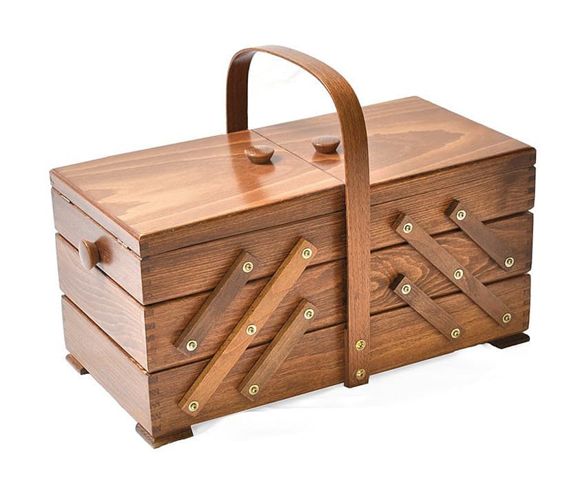 Шкатулка буковая 3-х ярусная светло-коричневая 33х21х31