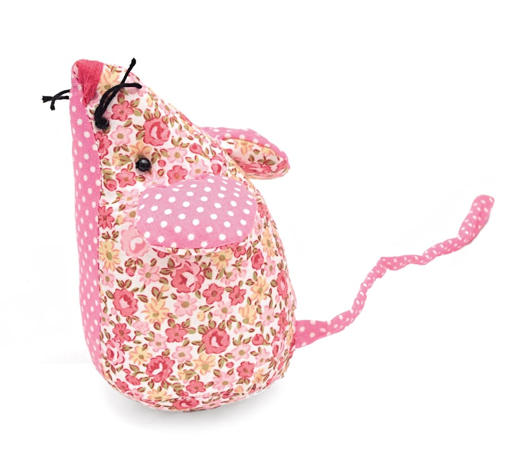 Игольница "Мышь" розовая, с грузиком, 10х5х6