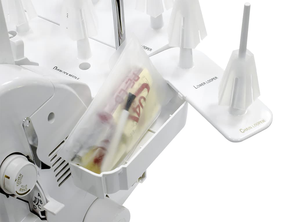 8-ми (4, 3, 2-x) - ниточный оверлок + 3-х игольная 4-х ниточная плоскошовная машина (коверлок) BabyLock Evolution BLE8W-2 - №8