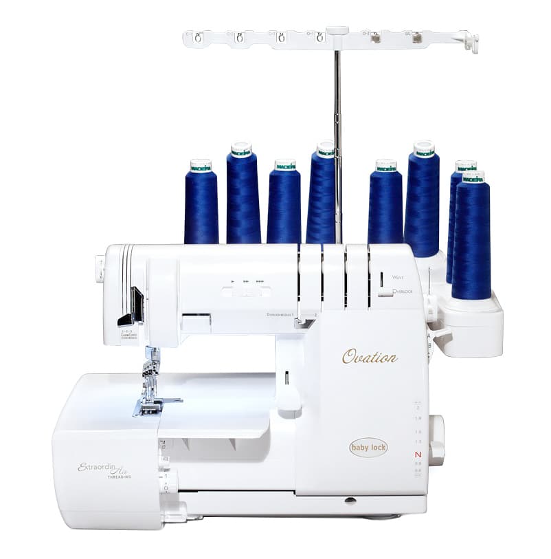 8-ми (4, 3, 2-x) - ниточный оверлок + 3-х игольная 4-х ниточная плоскошовная машина (коверлок) BabyLock Ovation BLES 8