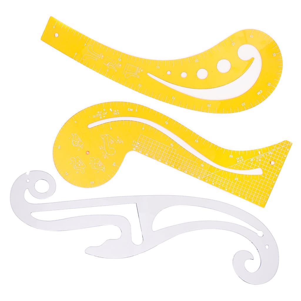 Набор пластиковых лекал, 3шт