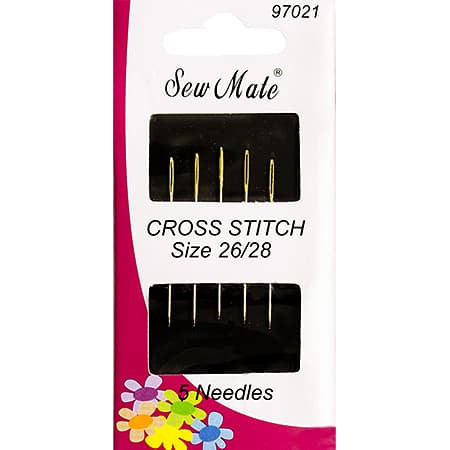 Набор игл для вышивания крестиком SewMate №26-28 (5 шт)