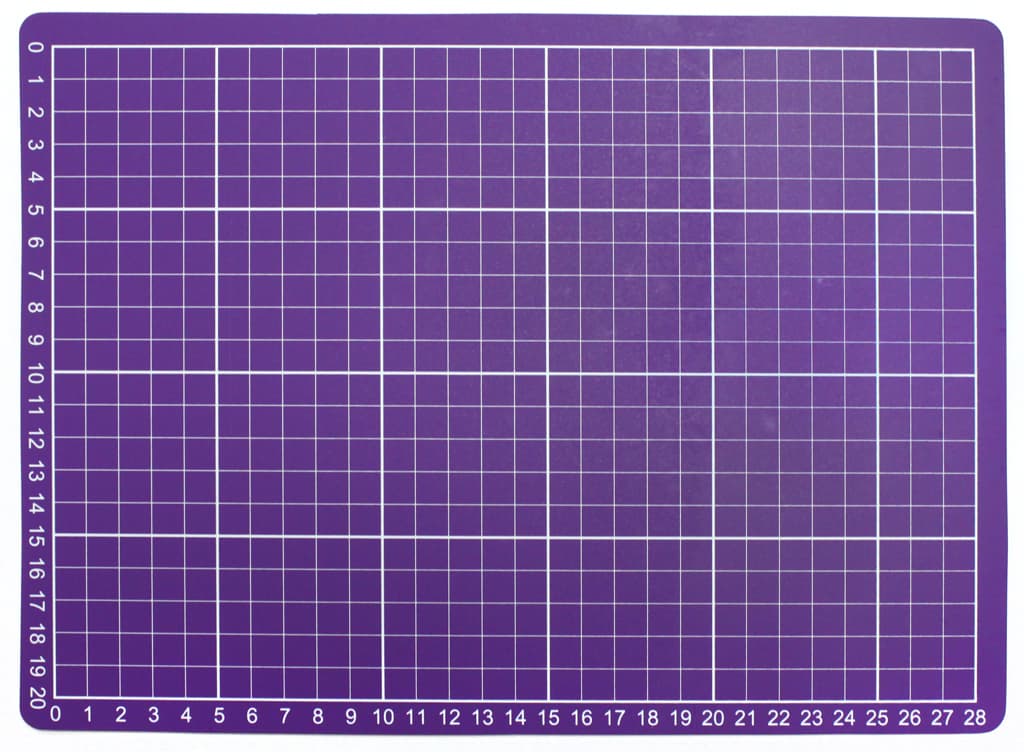 Коврик для раскройных ножей, 22 x 30 см, розовый/фиолетовый - №1