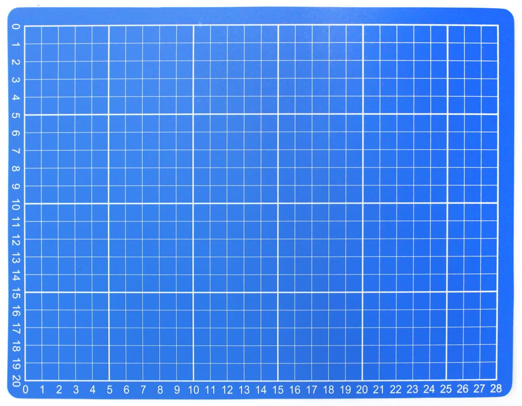 Коврик для раскройных ножей, 22 x 30 см, розовый/голубой - №1