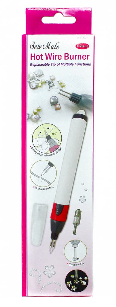 Паяльник с проволочной насадкой и насадкой для страз SewMate