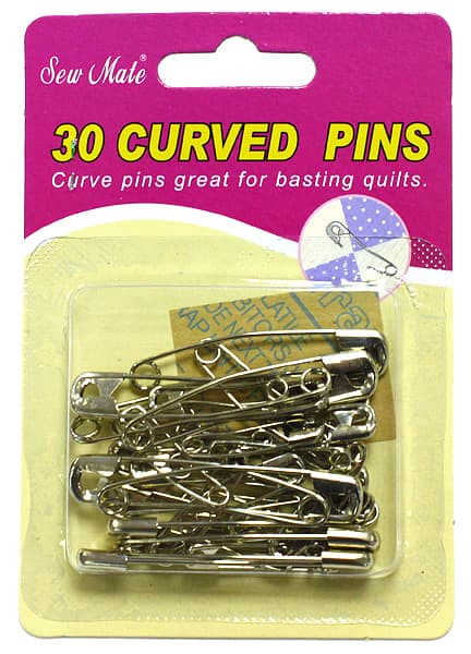 Булавки английские изогнутые SewMate 27,38,50 мм (30шт)