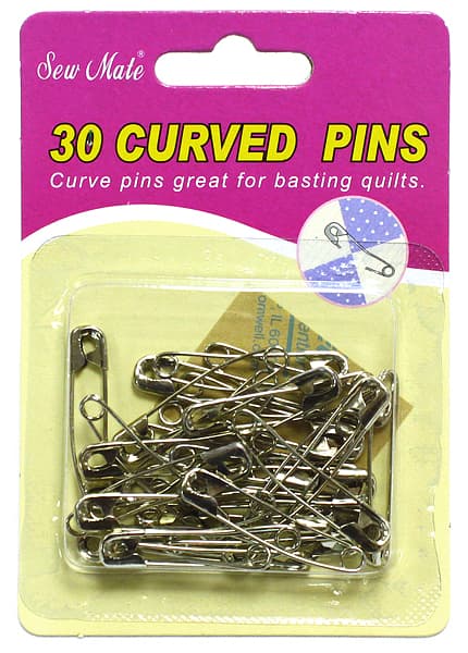 Булавки английские изогнутые SewMate 38мм (30шт)
