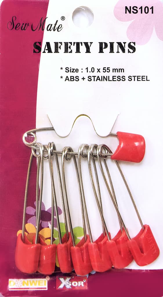 Булавки безопасные SewMate 1,0x55 мм (8 шт)