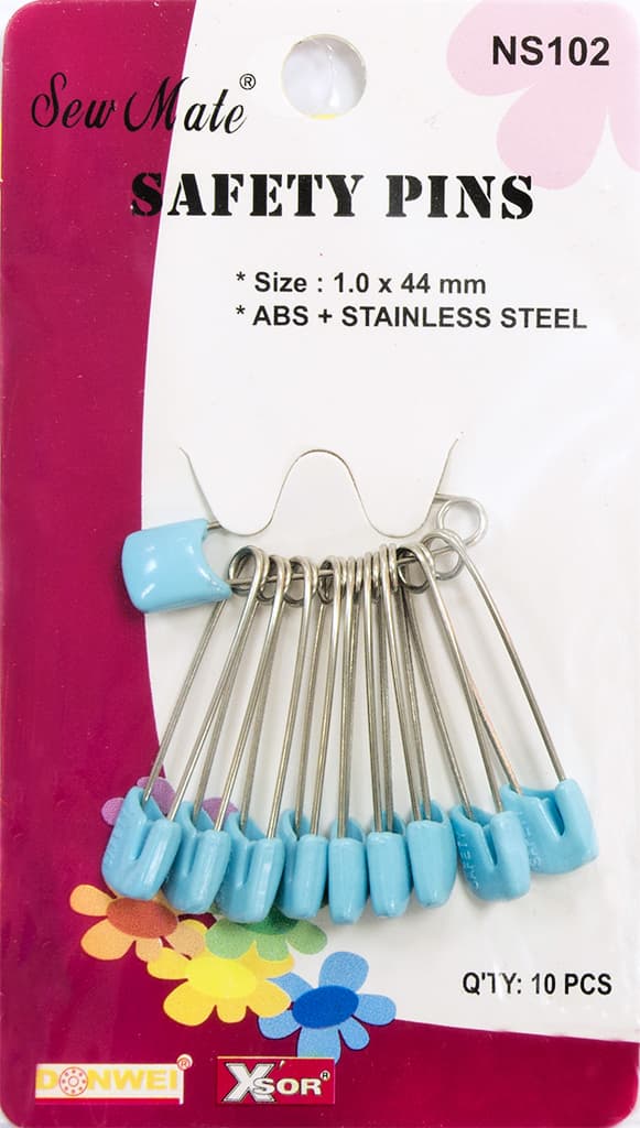 Булавки безопасные SewMate 1,0x44 мм (10 шт)