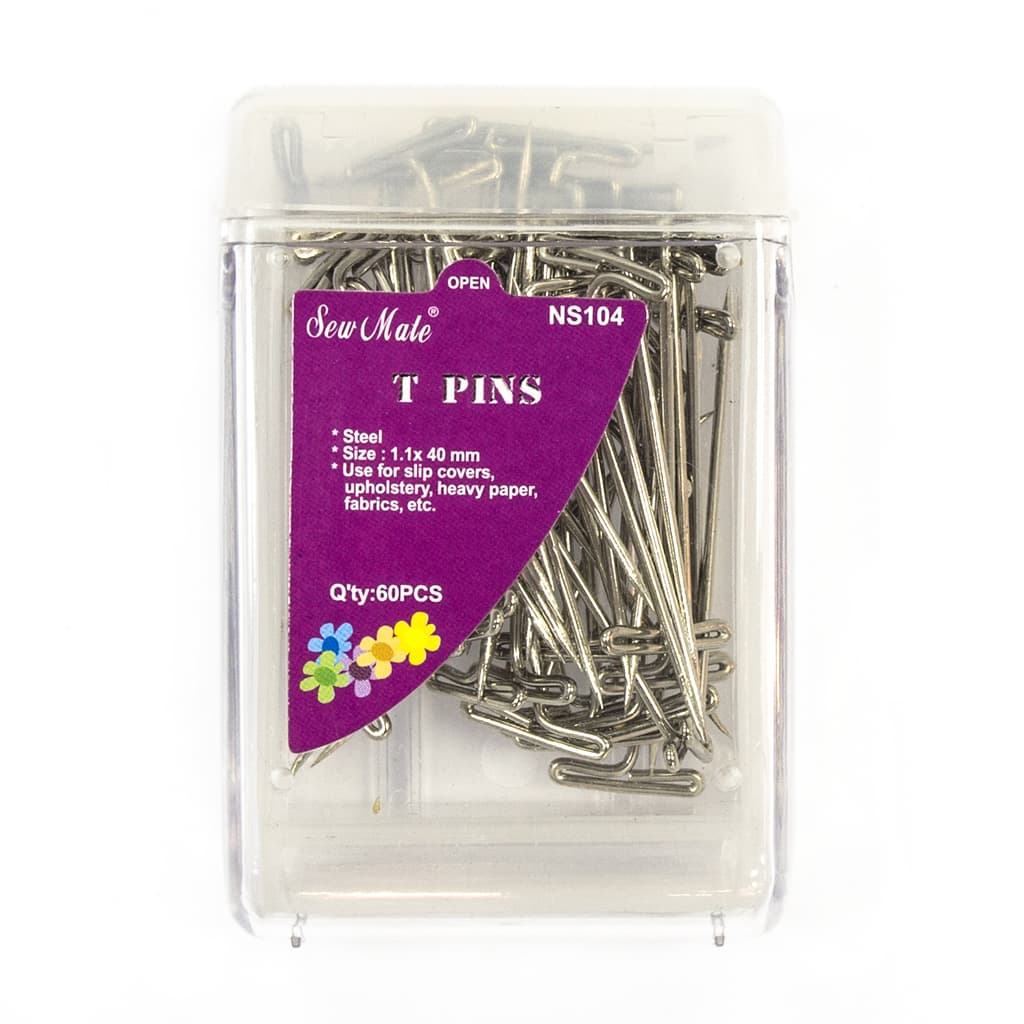 Булавки Т-образные SewMate 1,1x40 мм (60 шт)