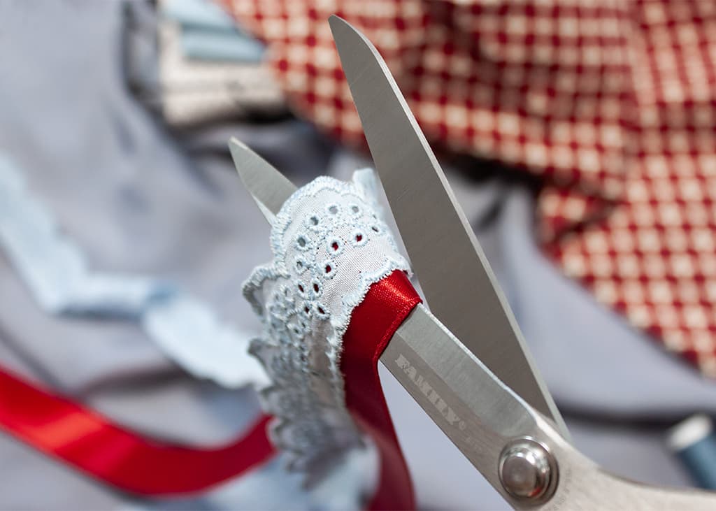 Ножницы Family портновские с микрозубьями для сложных тканей 23 см - №5