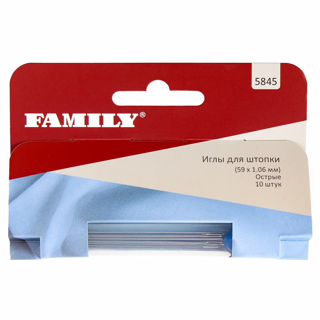 Иглы для штопки (59 х 1,06 мм), острые, 10 шт