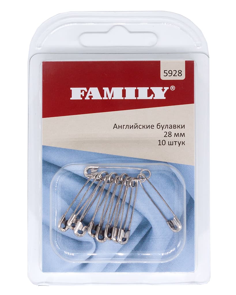 Булавки английские 28мм, 10 шт