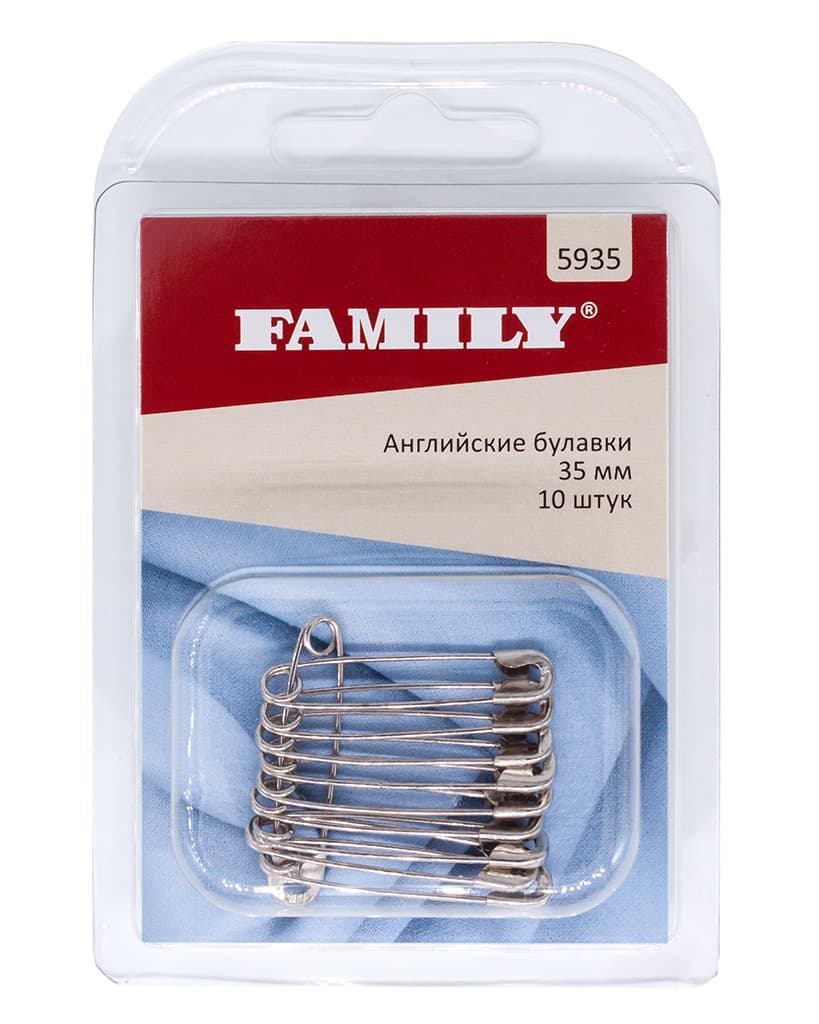 Булавки английские 35мм, 10 шт
