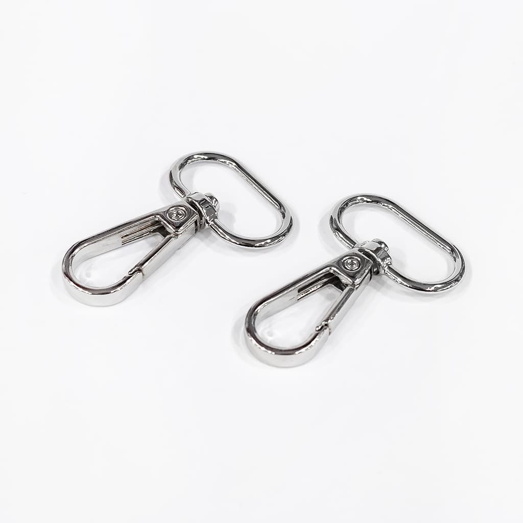 Карабины 25мм, серебристые, 2 шт - №1