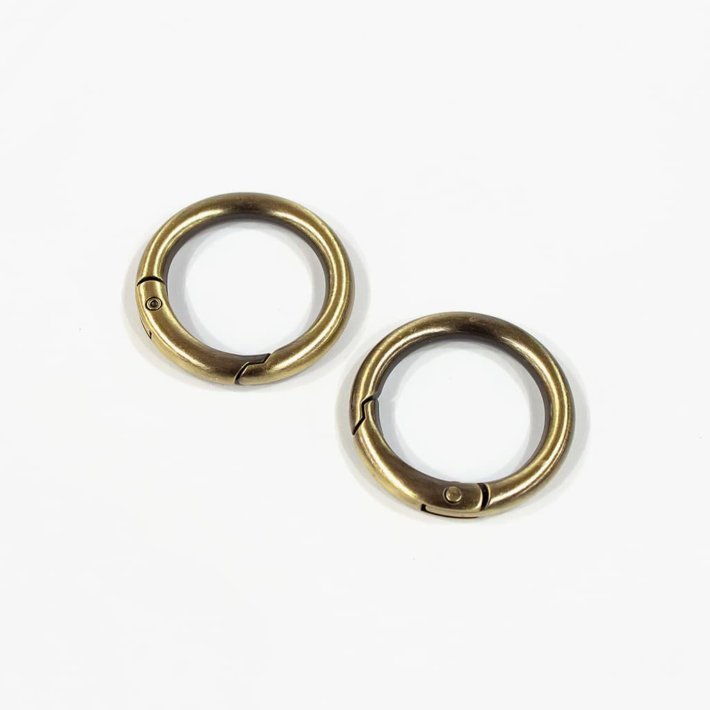 Карабины "кольца" 25мм, бронзовые, 2 шт - №1