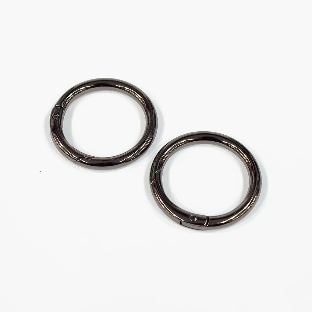Карабины "кольца" 32мм, черные, 2 шт - №1