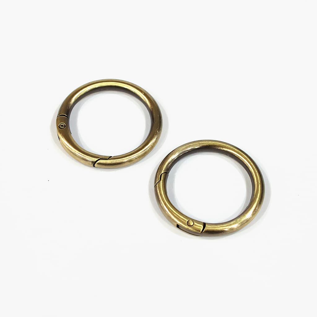 Карабины "кольца" 32мм, бронзовые, 2 шт - №1