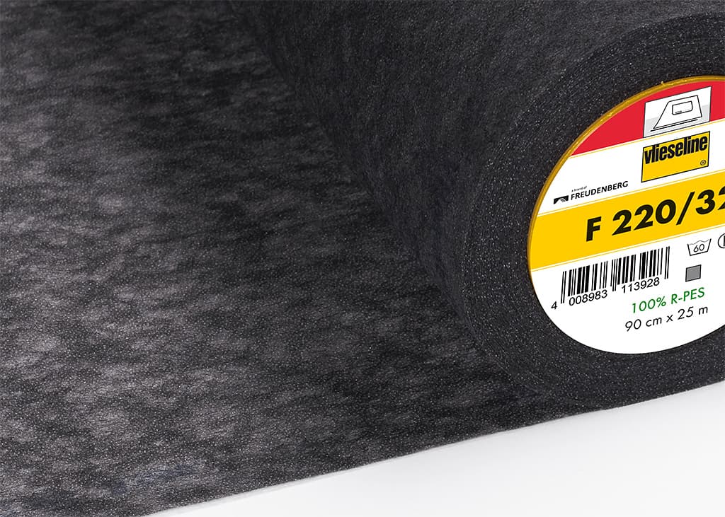 Легкая уплотненная клеевая прокладка Vlieseline F220 Флизелин легкий уплотненный, графит - №1