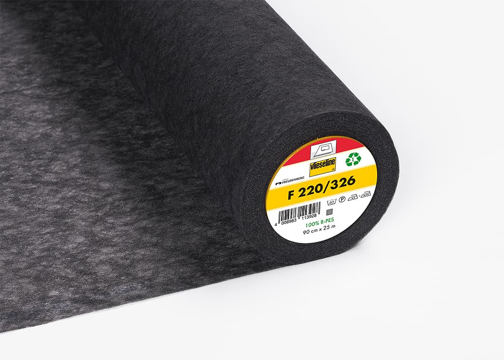 Легкая уплотненная клеевая прокладка Vlieseline F220 Флизелин легкий уплотненный, графит