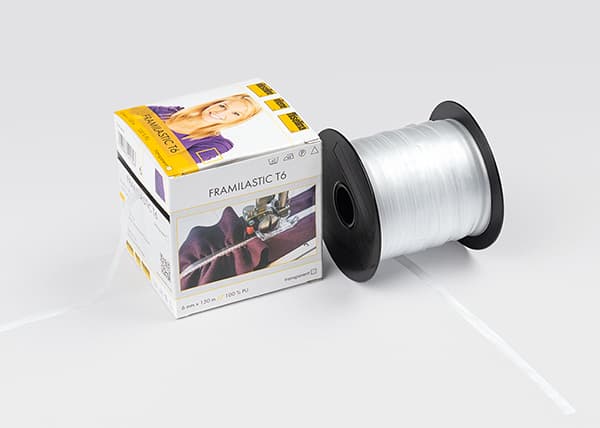 Лента нашивная для эластичных тканей Framilastic T6 Прозрачная нашивная эластичная лента 6мм