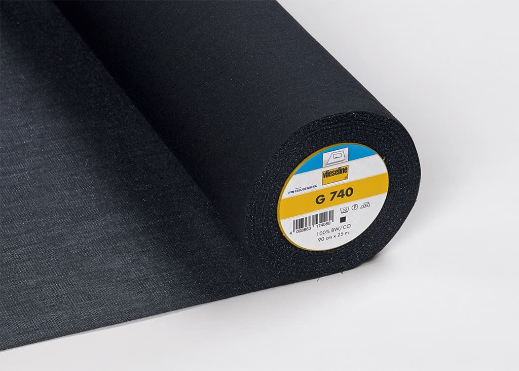 Тканая прокладка средней плотности из хлопка Vlieseline G740 Флизелин средней плотности, черный