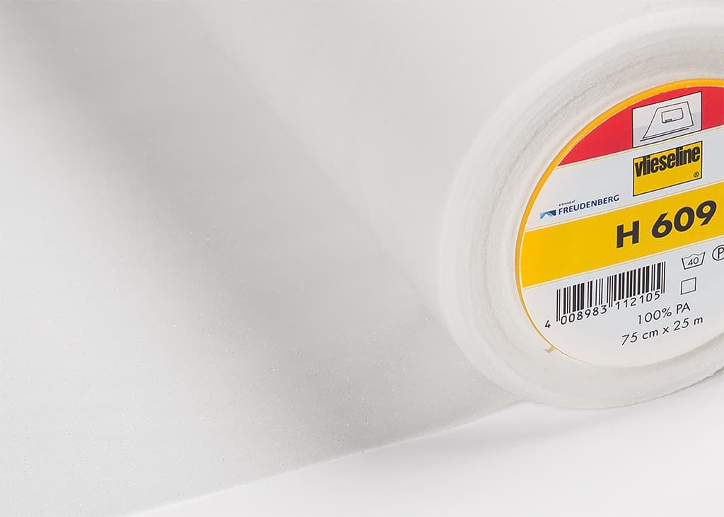 Легкая и мягкая клеевая прокладка Vlieseline H609 Флизелин легкий би-эластичный, белый - №1